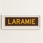 Framed Laramie Brown and Gold Bus Scroll - Tejas Country Club
