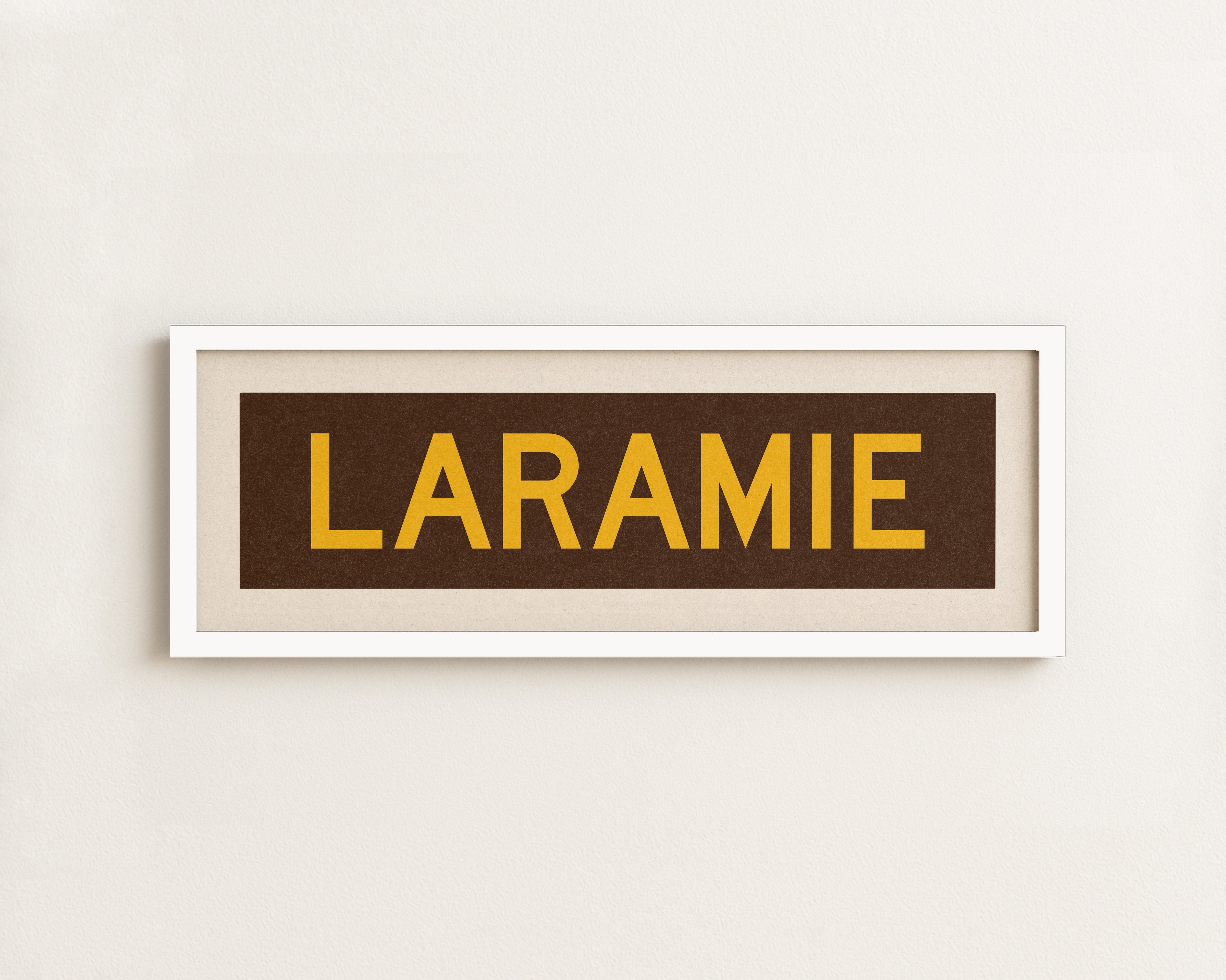 Framed Laramie Brown and Gold Bus Scroll - Tejas Country Club