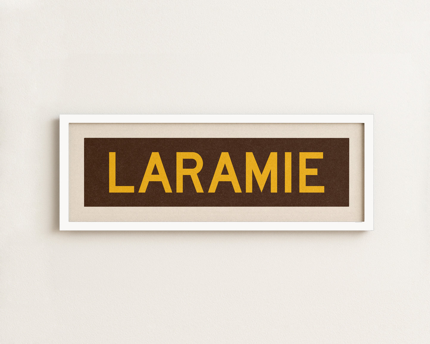 Framed Laramie Brown and Gold Bus Scroll - Tejas Country Club
