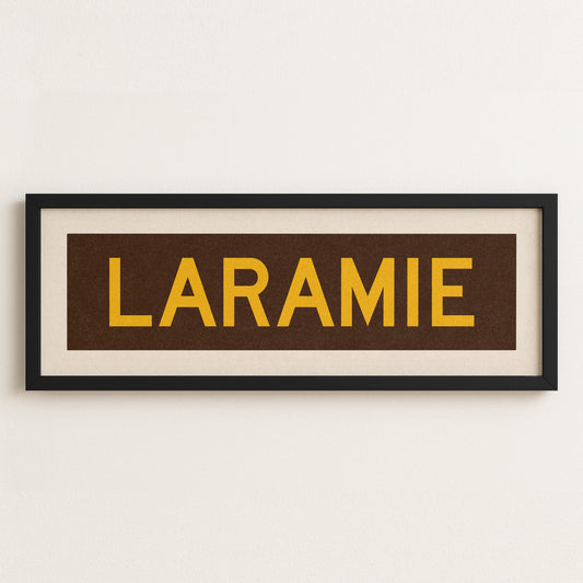 Framed Laramie Brown and Gold Bus Scroll - Tejas Country Club