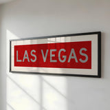 Framed Las Vegas Red and Silver Bus Scroll - Tejas Country Club