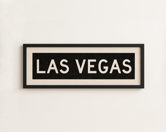 Framed Las Vegas Nevada Bus Scroll