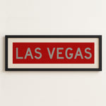 Framed Las Vegas Red and Silver Bus Scroll - Tejas Country Club