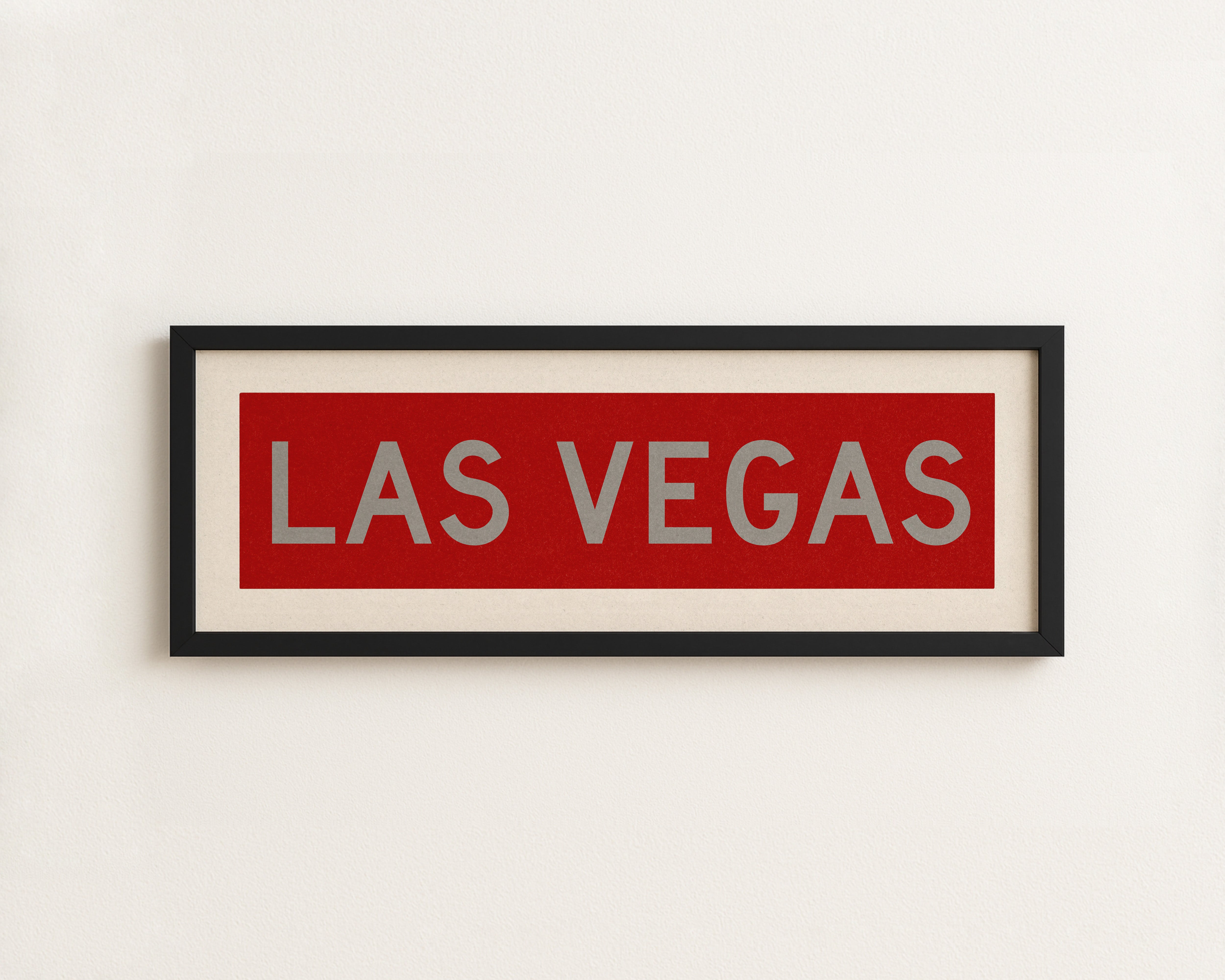 Framed Las Vegas Red and Silver Bus Scroll - Tejas Country Club