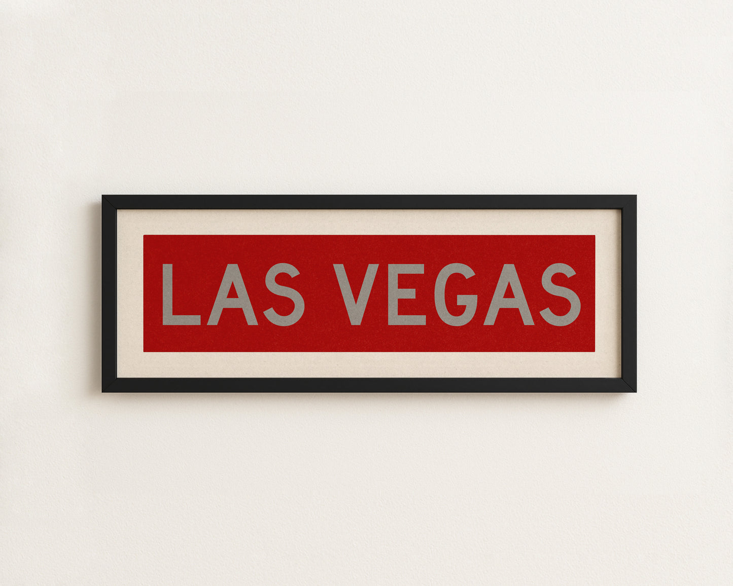 Framed Las Vegas Red and Silver Bus Scroll - Tejas Country Club