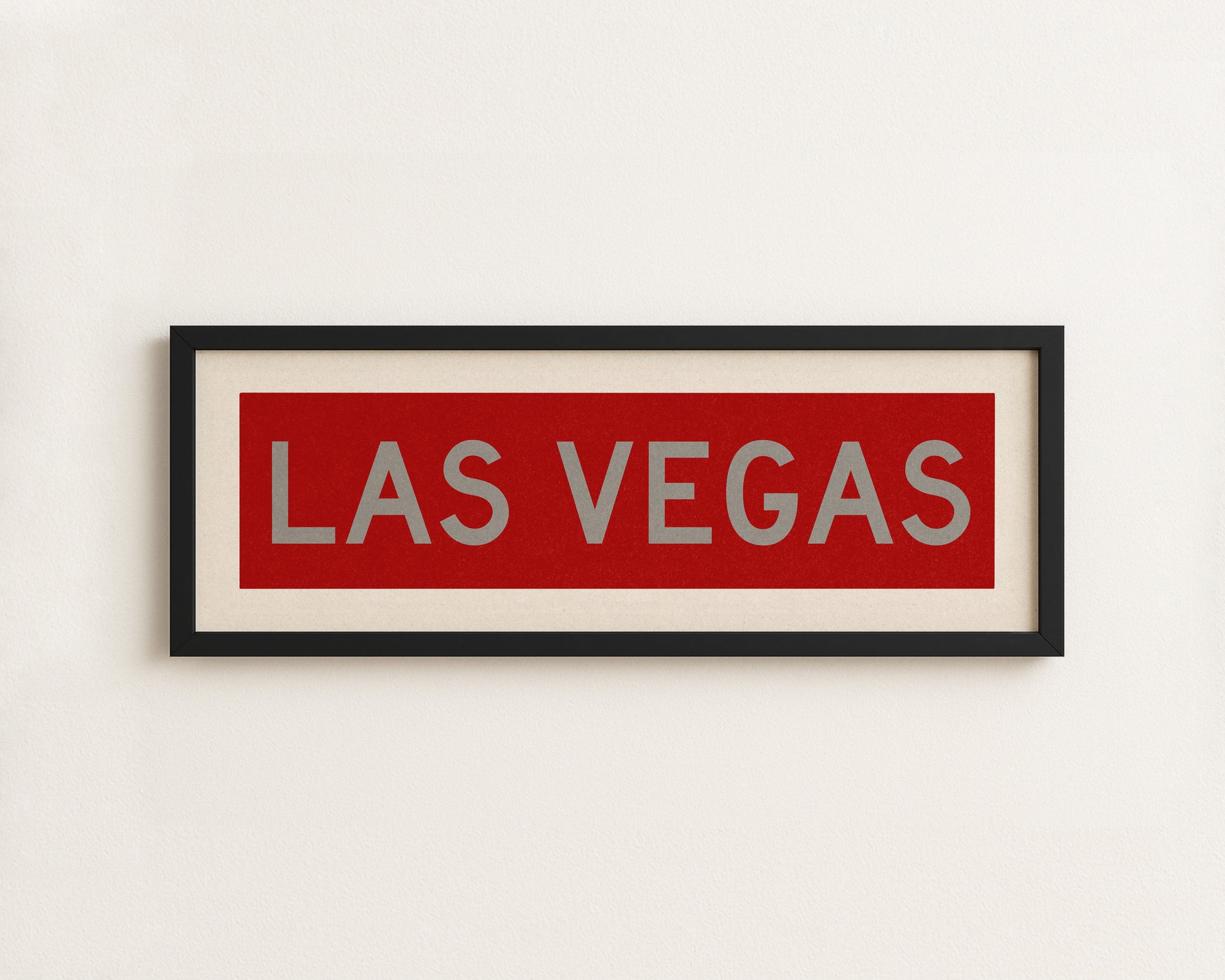 Framed Las Vegas Red and Silver Bus Scroll - Tejas Country Club