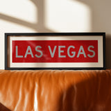 Framed Las Vegas Red and Silver Bus Scroll - Tejas Country Club