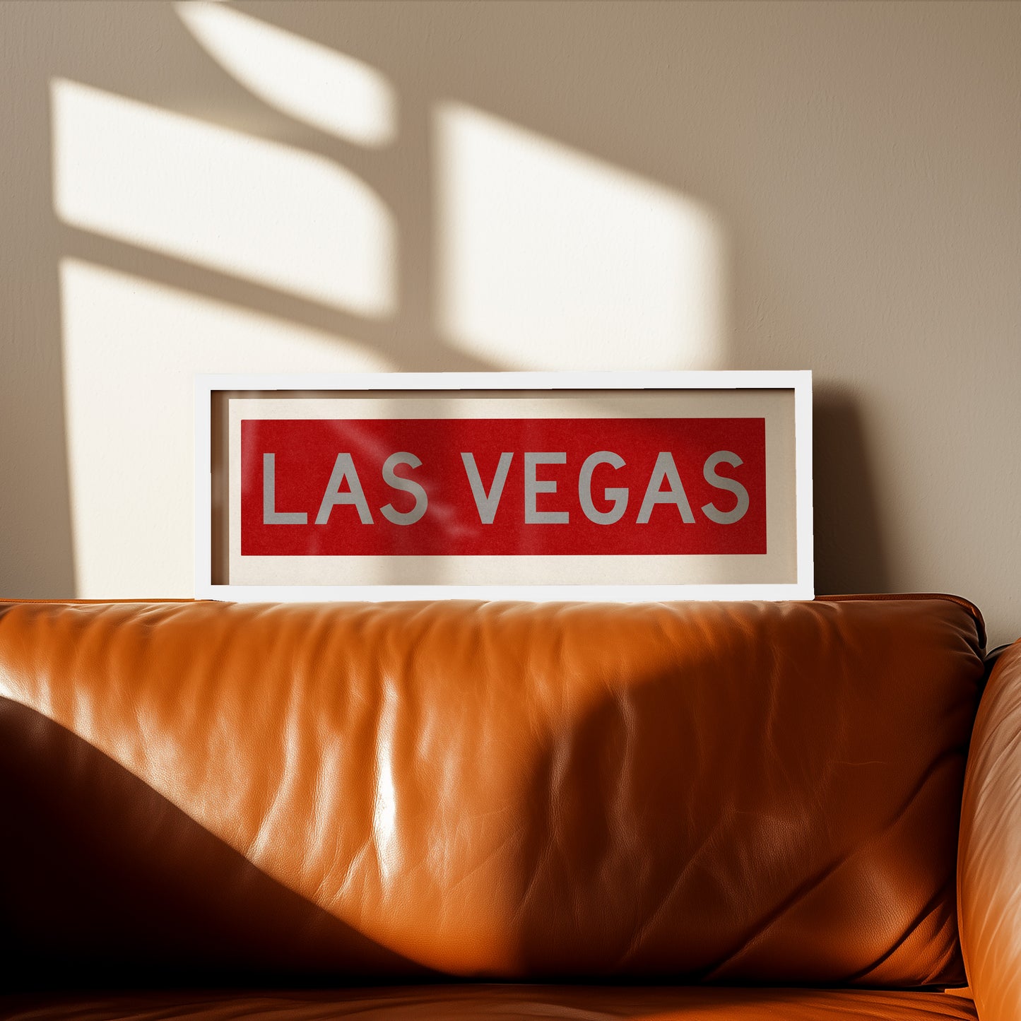 Framed Las Vegas Red and Silver Bus Scroll - Tejas Country Club