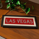 Framed Las Vegas Red and Silver Bus Scroll - Tejas Country Club
