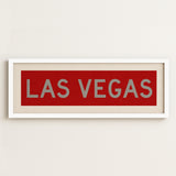 Framed Las Vegas Red and Silver Bus Scroll - Tejas Country Club