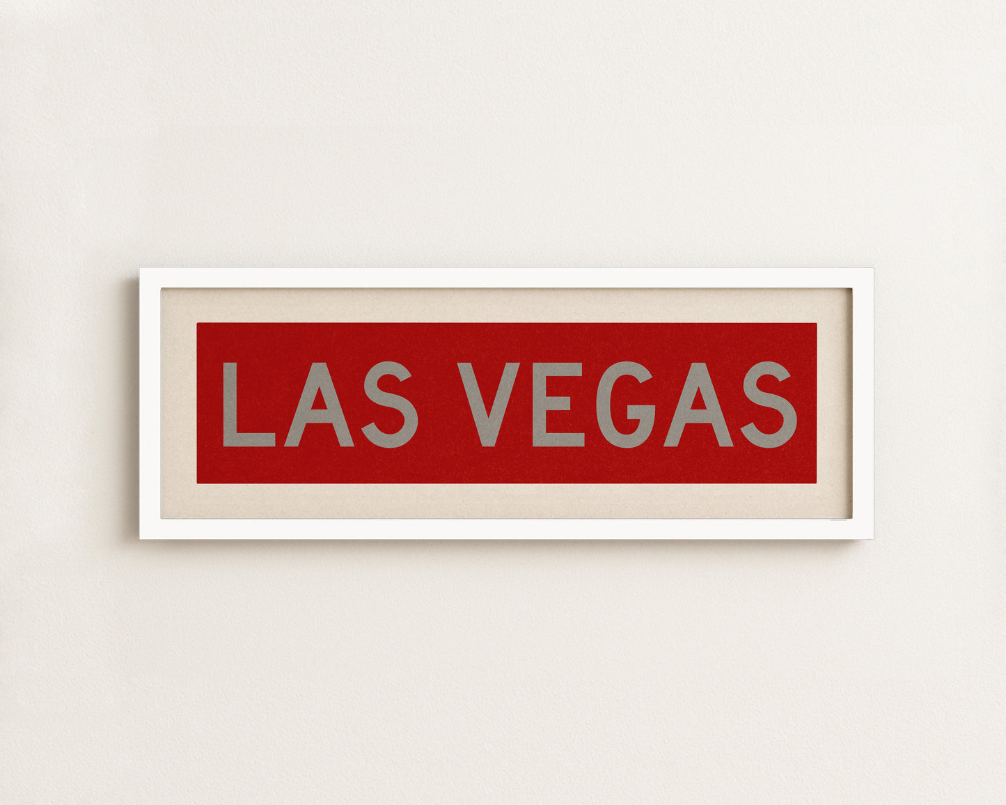 Framed Las Vegas Red and Silver Bus Scroll - Tejas Country Club