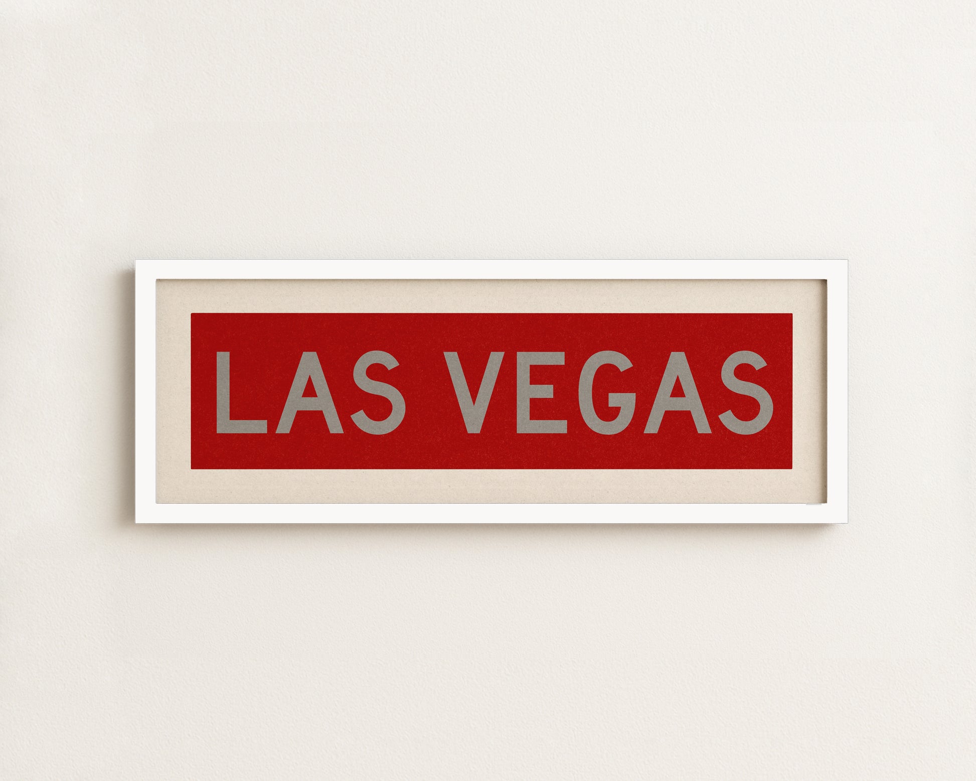 Framed Las Vegas Red and Silver Bus Scroll - Tejas Country Club