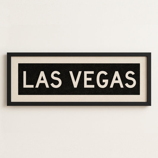 Framed Las Vegas Nevada Bus Scroll