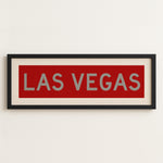 Framed Las Vegas Red and Silver Bus Scroll - Tejas Country Club
