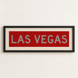 Framed Las Vegas Red and Silver Bus Scroll - Tejas Country Club