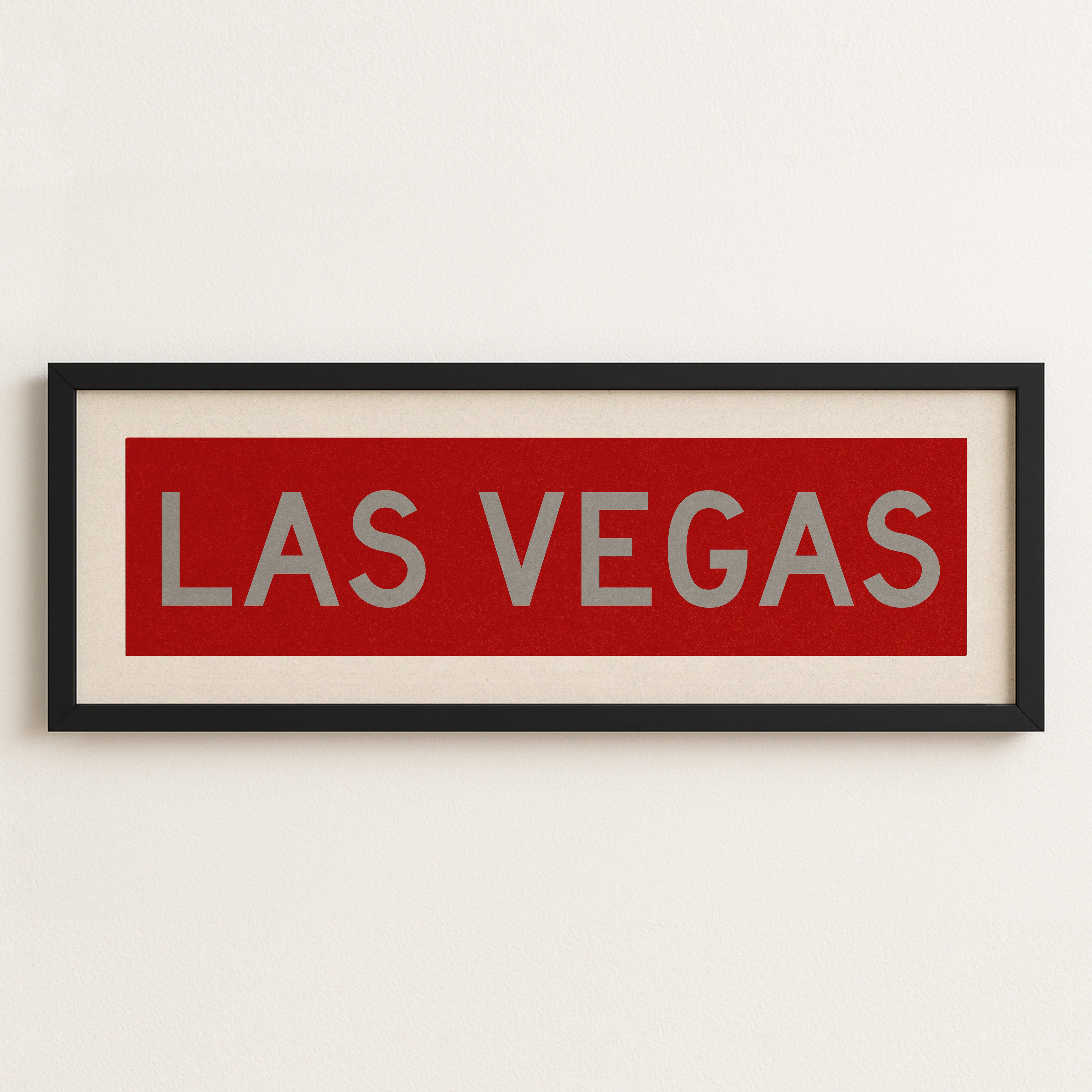 Framed Las Vegas Red and Silver Bus Scroll - Tejas Country Club