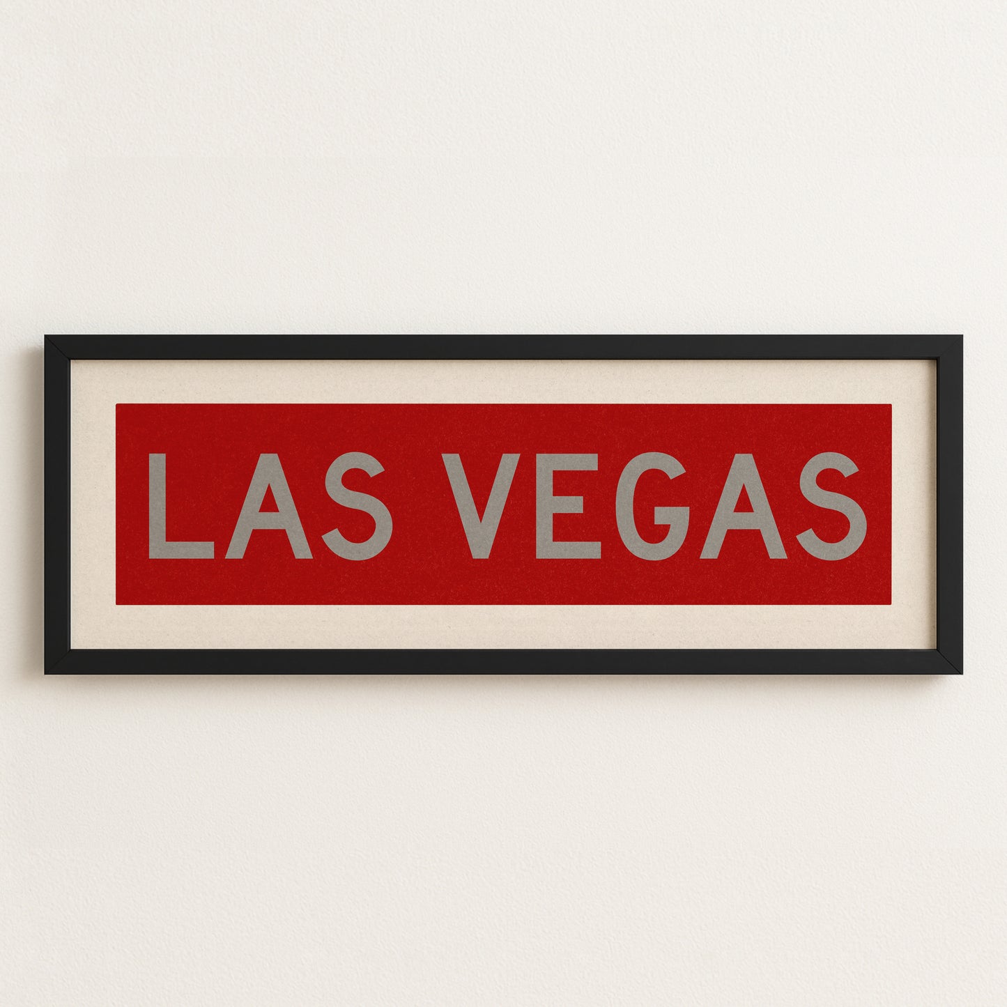 Framed Las Vegas Red and Silver Bus Scroll - Tejas Country Club