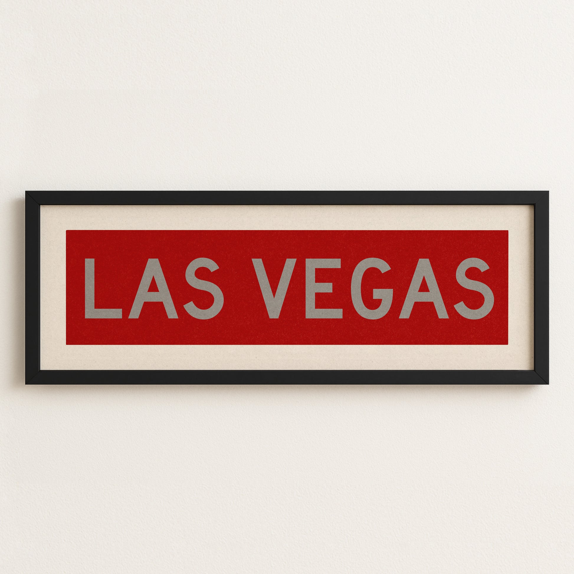 Framed Las Vegas Red and Silver Bus Scroll - Tejas Country Club