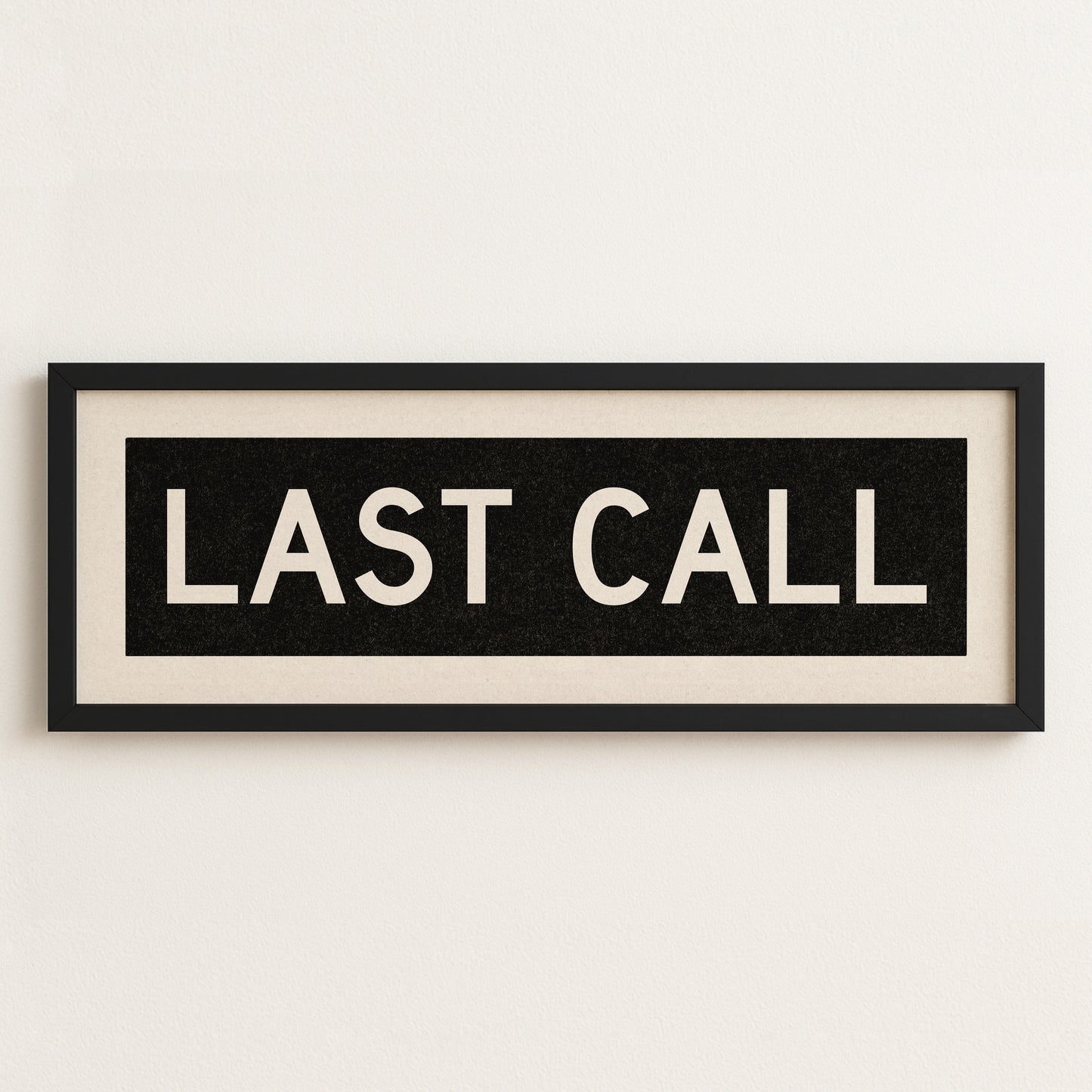 Framed Last Call Bus Scroll Sign