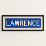 Framed Lawrence Blue Bus Scroll - Tejas Country Club