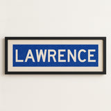 Framed Lawrence Blue Bus Scroll - Tejas Country Club