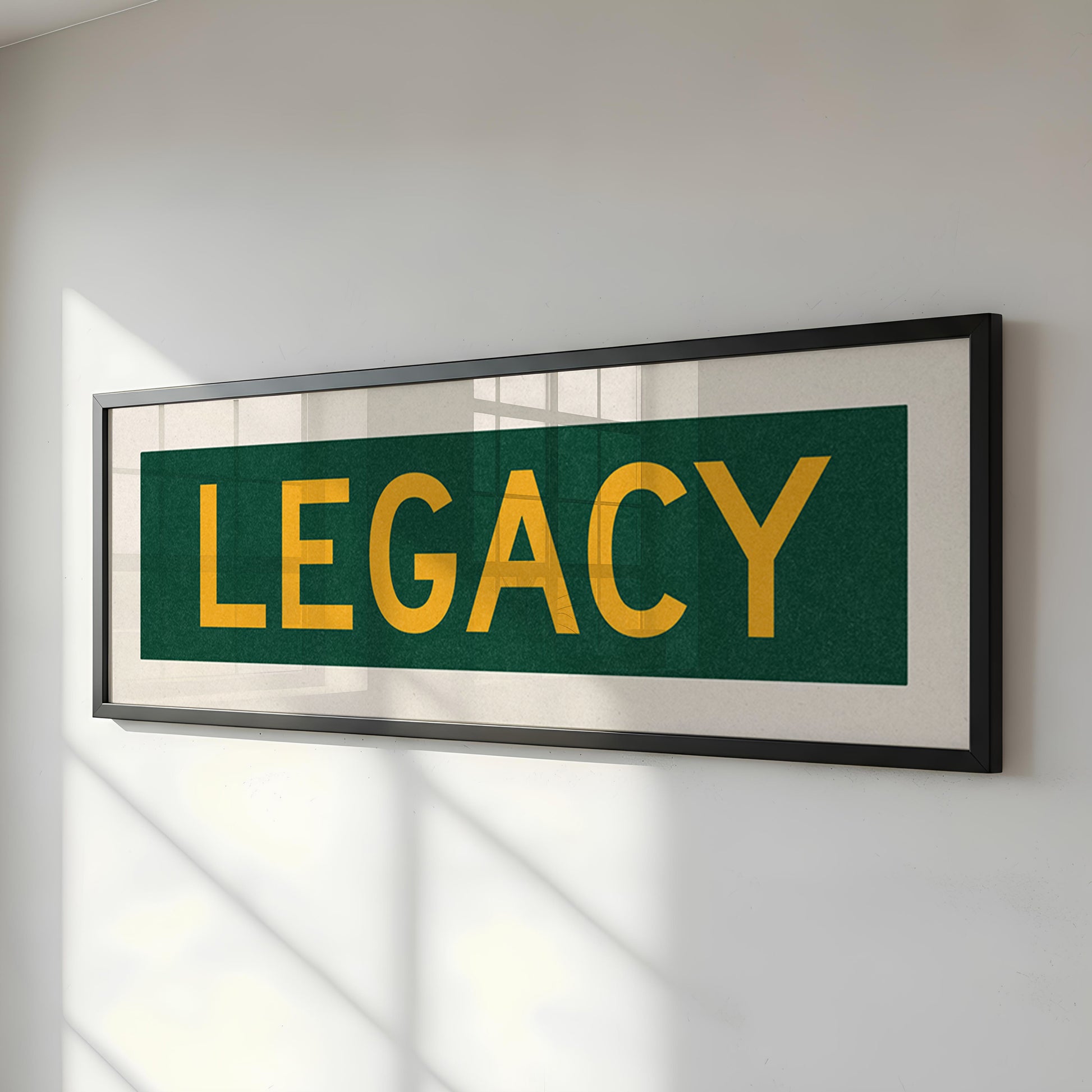 Framed Legacy Christian Bus Scroll Sign - Tejas Country Club