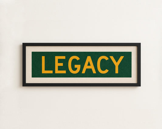 Framed Legacy Christian Bus Scroll Sign - Tejas Country Club