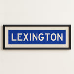 Framed Lexington Blue Bus Scroll - Tejas Country Club