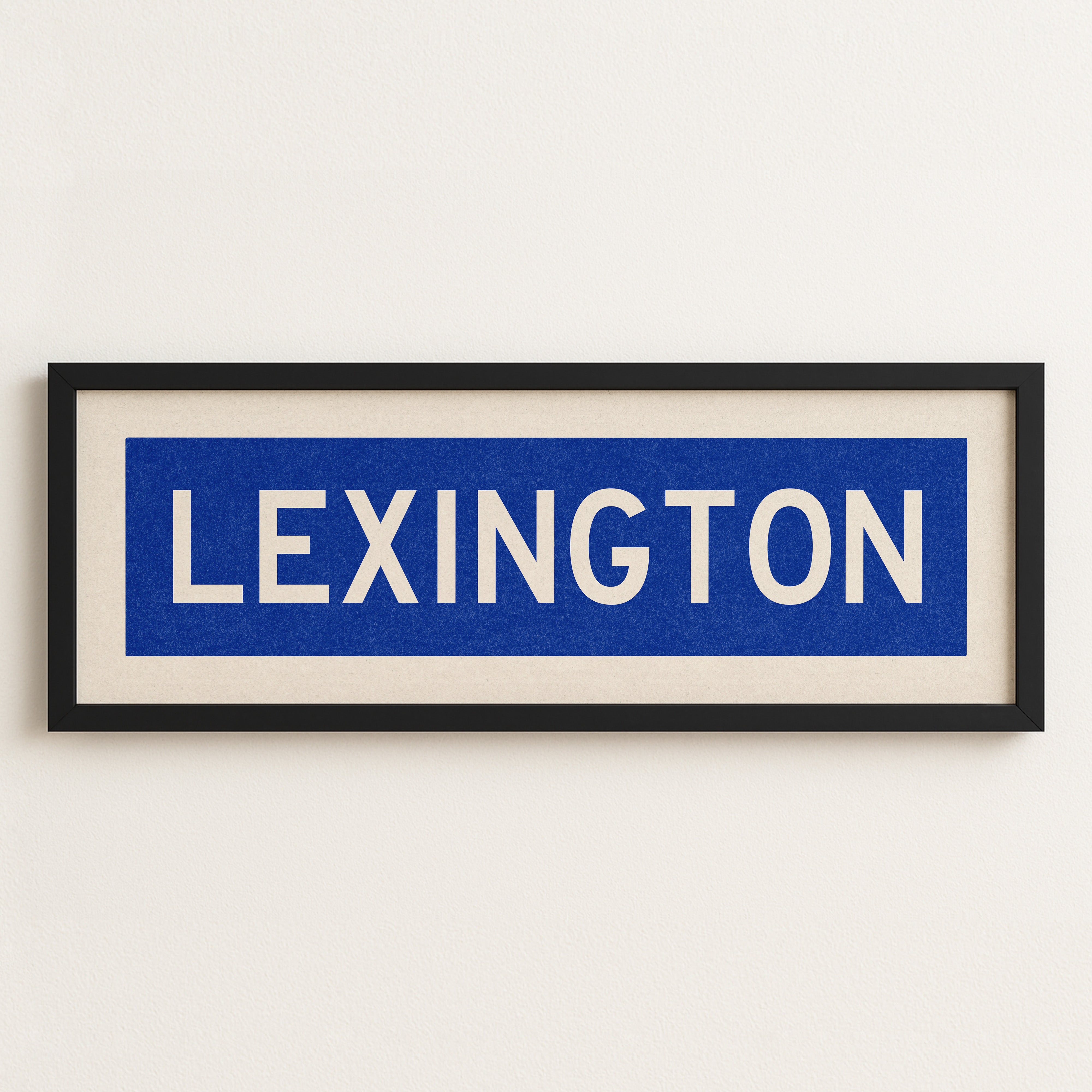 Framed Lexington Blue Bus Scroll - Tejas Country Club