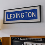 Framed Lexington Blue Bus Scroll - Tejas Country Club