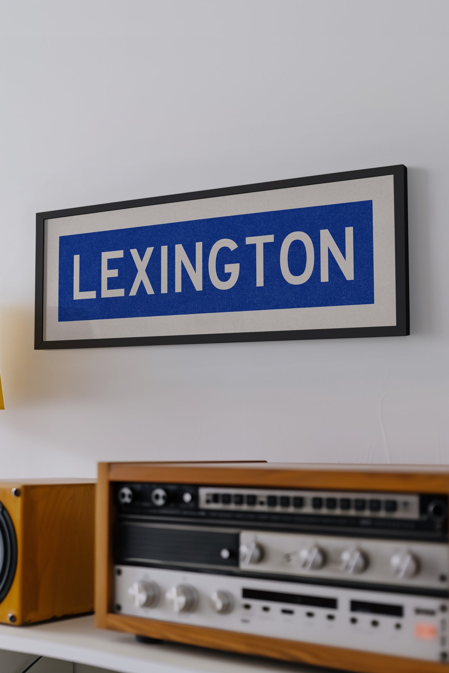 Framed Lexington Blue Bus Scroll