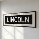 Framed Lincoln Nebraska Bus Scroll