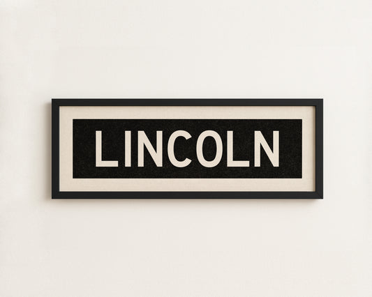 Framed Lincoln Nebraska Bus Scroll