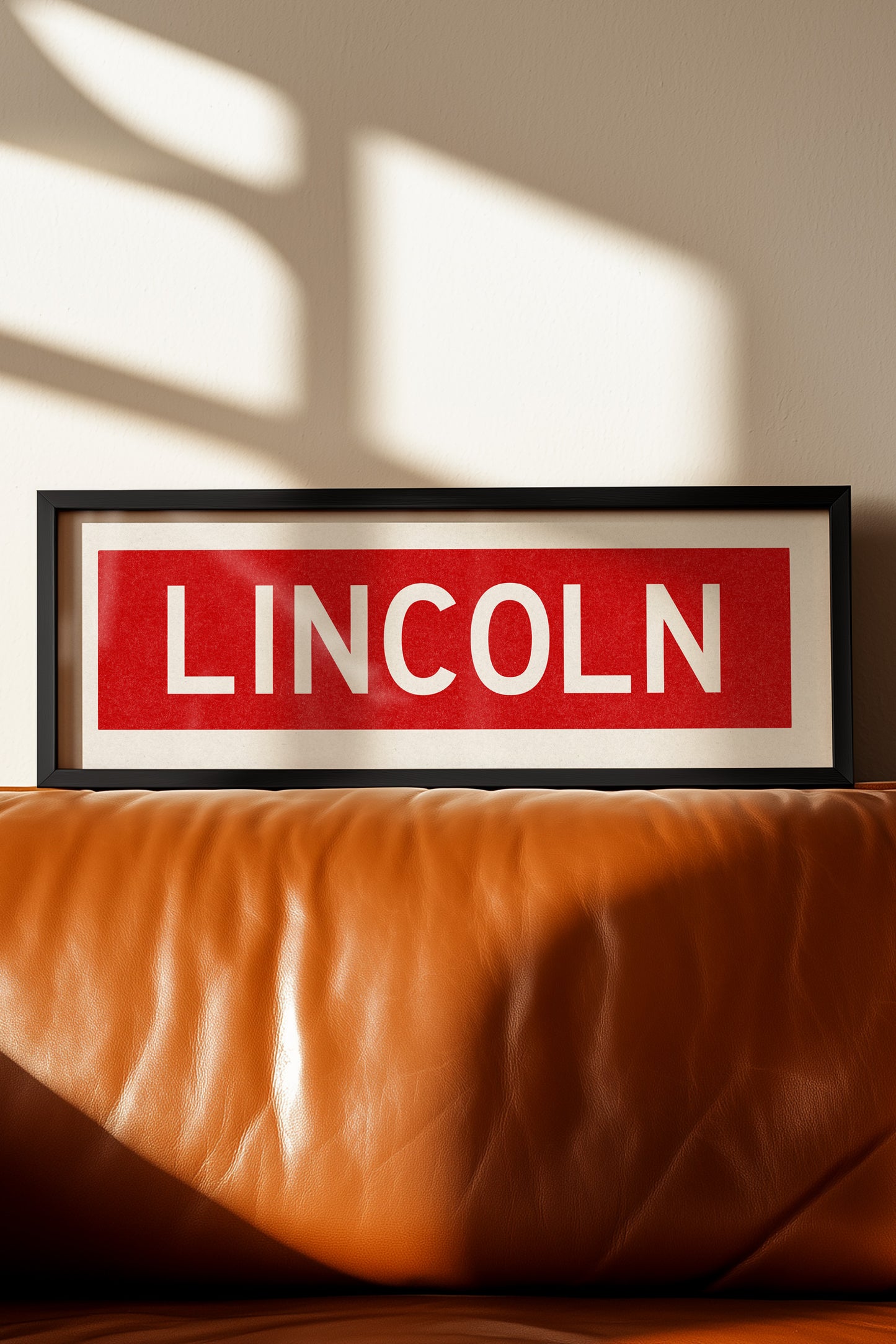 Framed Lincoln Bus Scroll