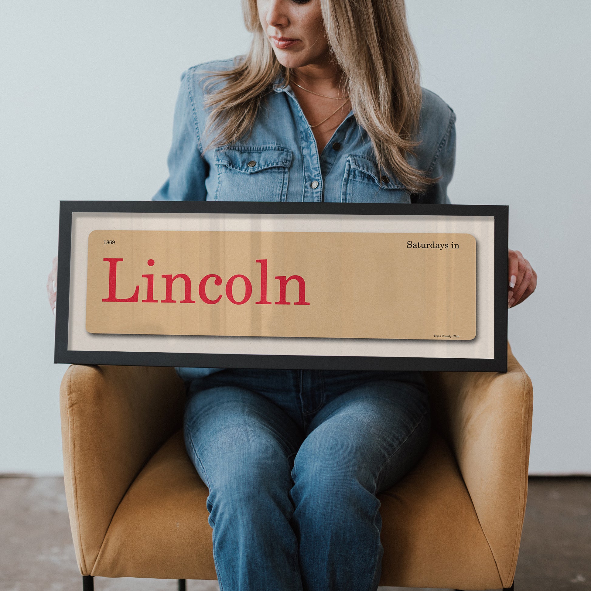 Saturdays In Lincoln, Nebraska Vintage Flash Card Framed Print - Tejas Country Club