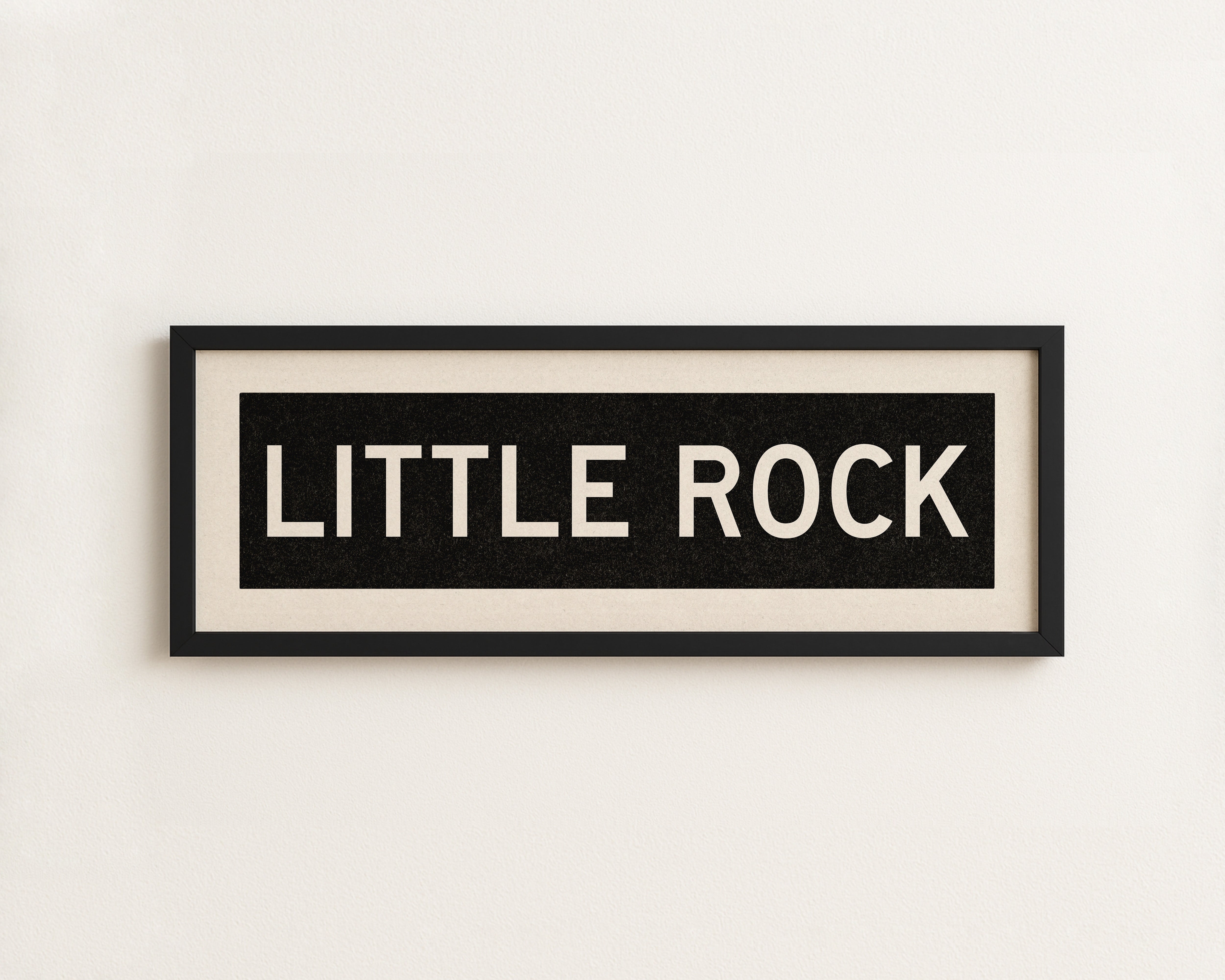 Framed Little Rock Arkansas Bus Scroll - Tejas Country Club