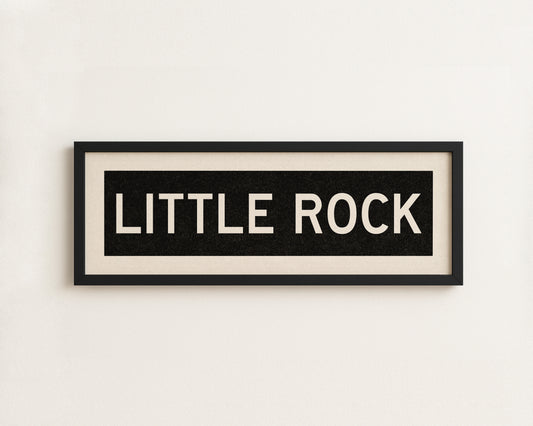 Framed Little Rock Arkansas Bus Scroll
