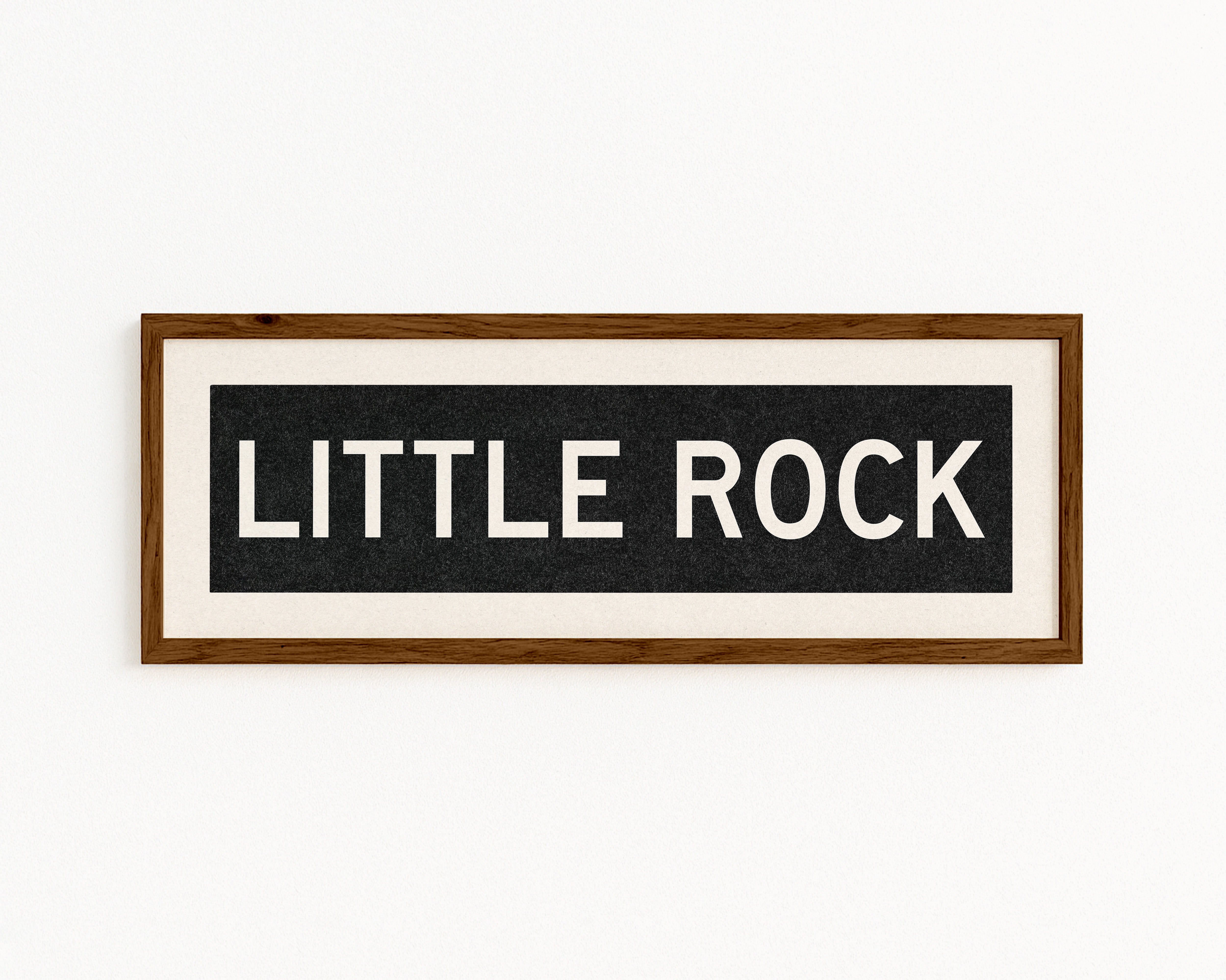 Framed Little Rock Arkansas Bus Scroll - Tejas Country Club