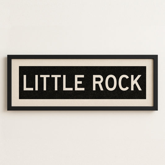 Framed Little Rock Arkansas Bus Scroll