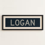 Framed Logan Navy and Gray Bus Scroll - Tejas Country Club