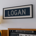 Framed Logan Navy and Gray Bus Scroll - Tejas Country Club
