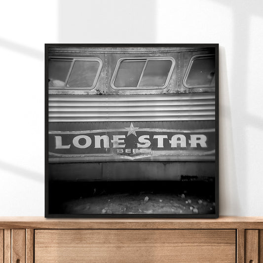 Lone Star Beer Bus Holga Photography Print - Tejas Country Club