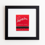Lonesome Dove Lubbock Texas Matchbook Print