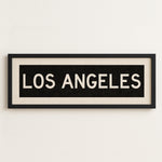 Framed Los Angeles California Bus Scroll - Tejas Country Club