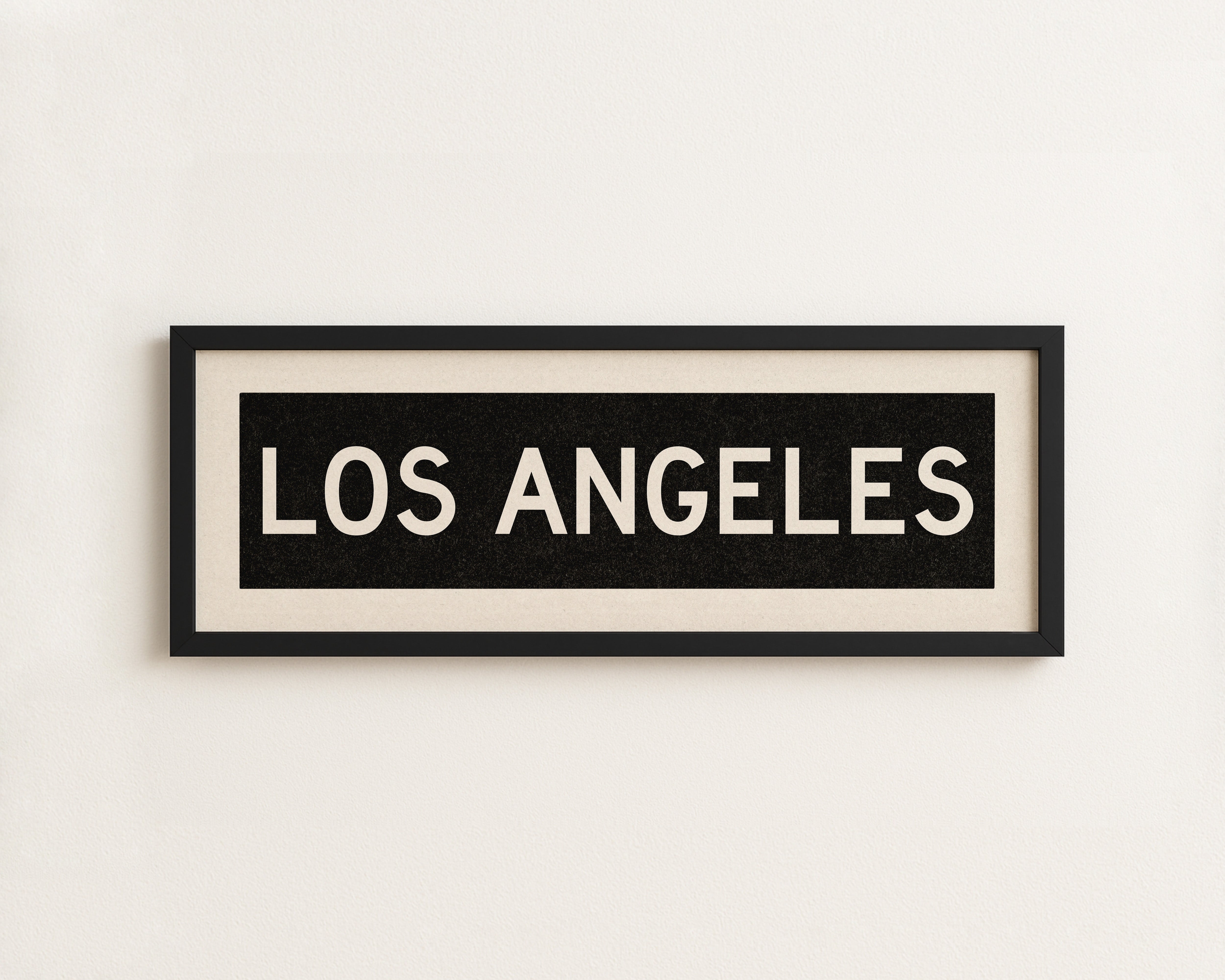 Framed Los Angeles California Bus Scroll - Tejas Country Club
