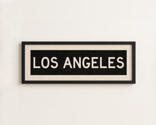 Framed Los Angeles California Bus Scroll