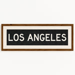 Framed Los Angeles California Bus Scroll - Tejas Country Club