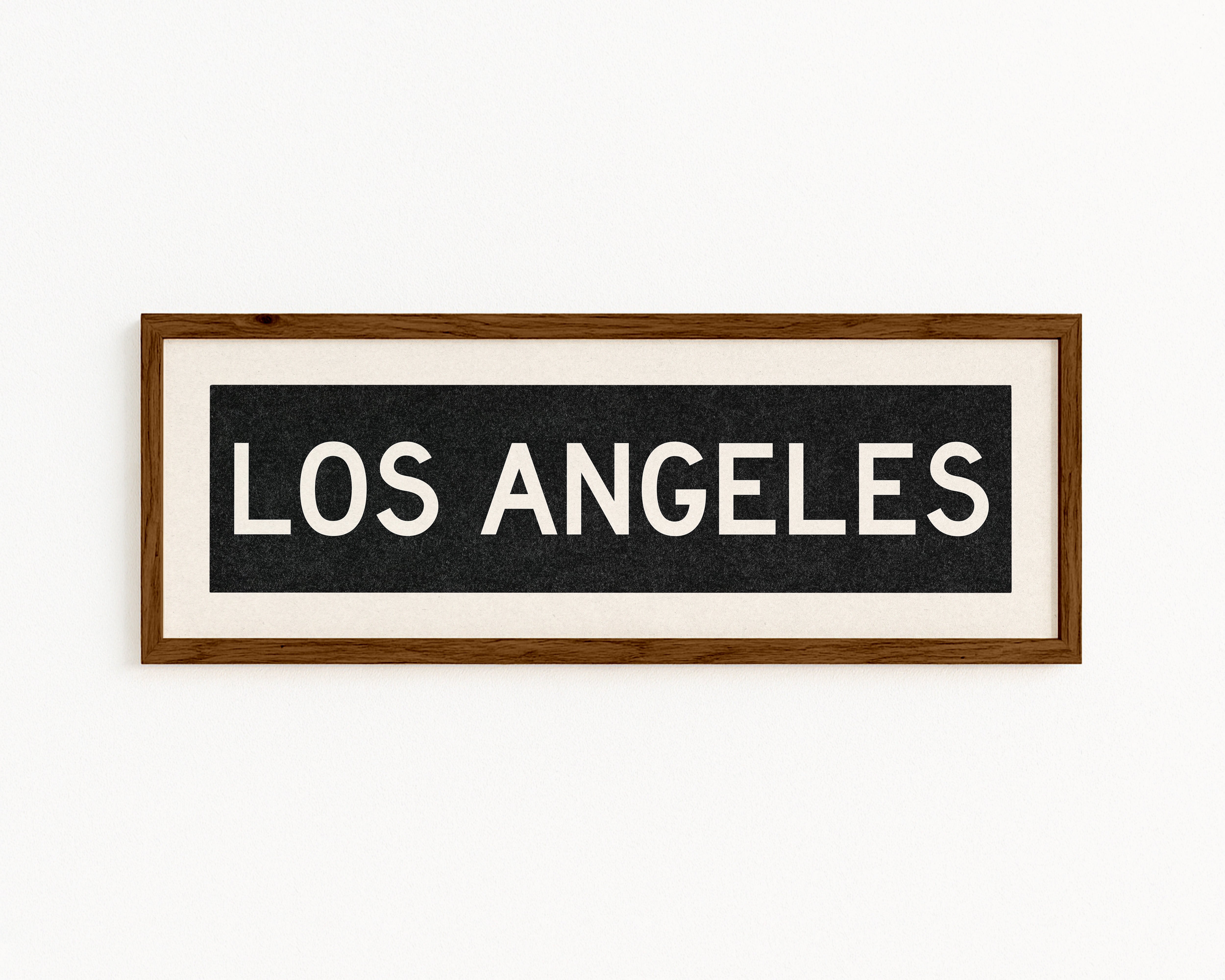 Framed Los Angeles California Bus Scroll - Tejas Country Club