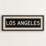 Framed Los Angeles California Bus Scroll - Tejas Country Club