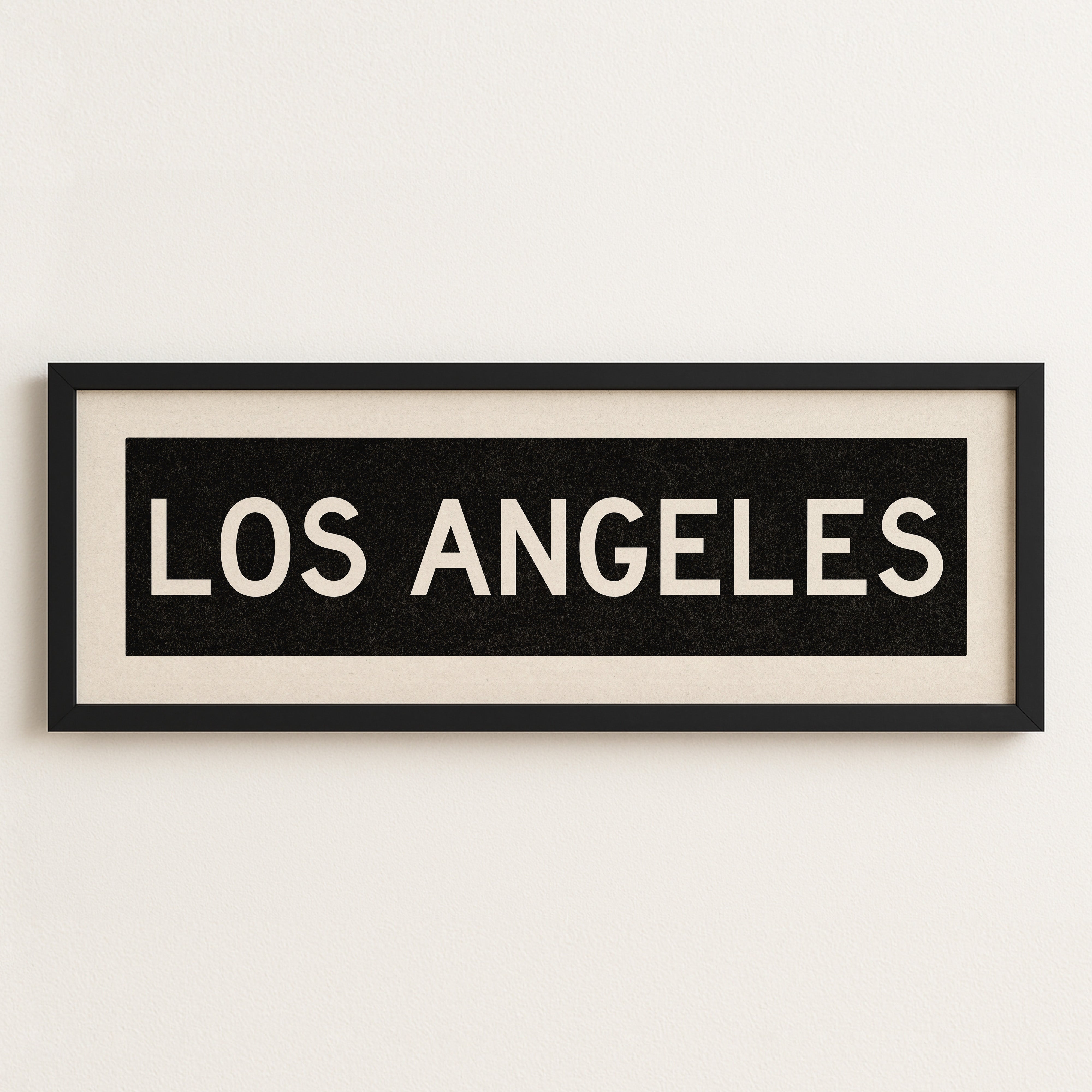 Framed Los Angeles California Bus Scroll - Tejas Country Club